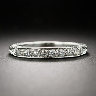 Art Deco-Style Diamond Wedding Band - 2