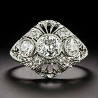 Art Deco Three-Stone Diamond Ring - 3