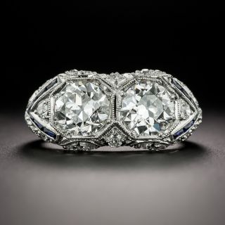 Art Deco Toi et Moi Diamond Ring - GIA - 2