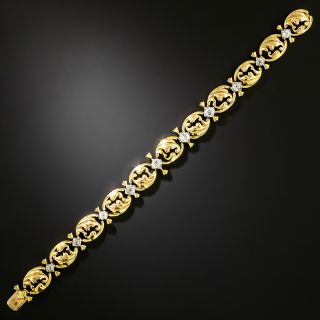 Art Nouveau 18K Diamond Bracelet - 2