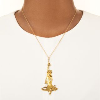 Art Nouveau 18K Femme Necklace