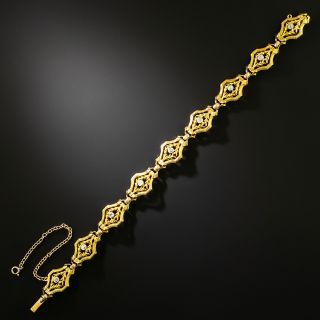 Art Nouveau Diamond Link Bracelet - 2