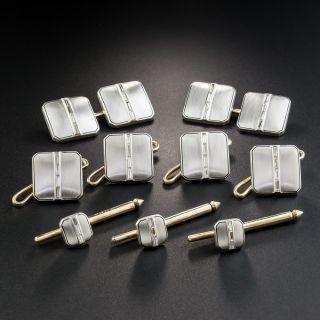 Cartier Art Deco Platinum Diamond Dress Set in Original Box - 6