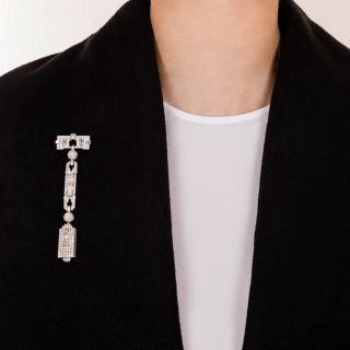 Charlton Art Deco French Diamond Lapel Watch