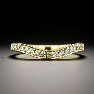 Contoured Diamond Wedding Band - 2
