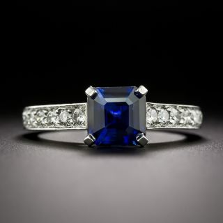 De Beers 2.03 Carat Sapphire and Diamond Ring - 3