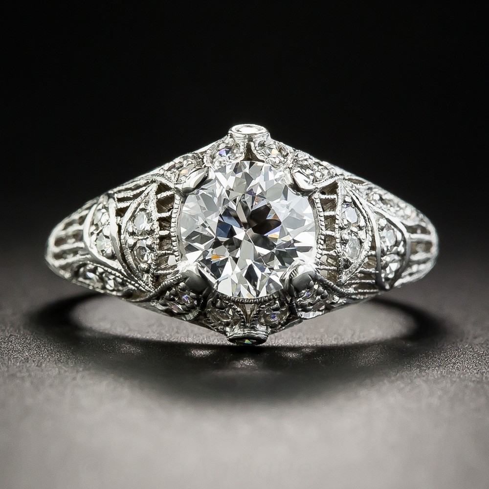 Edwardian Diamond and Platinum Engagement Ring