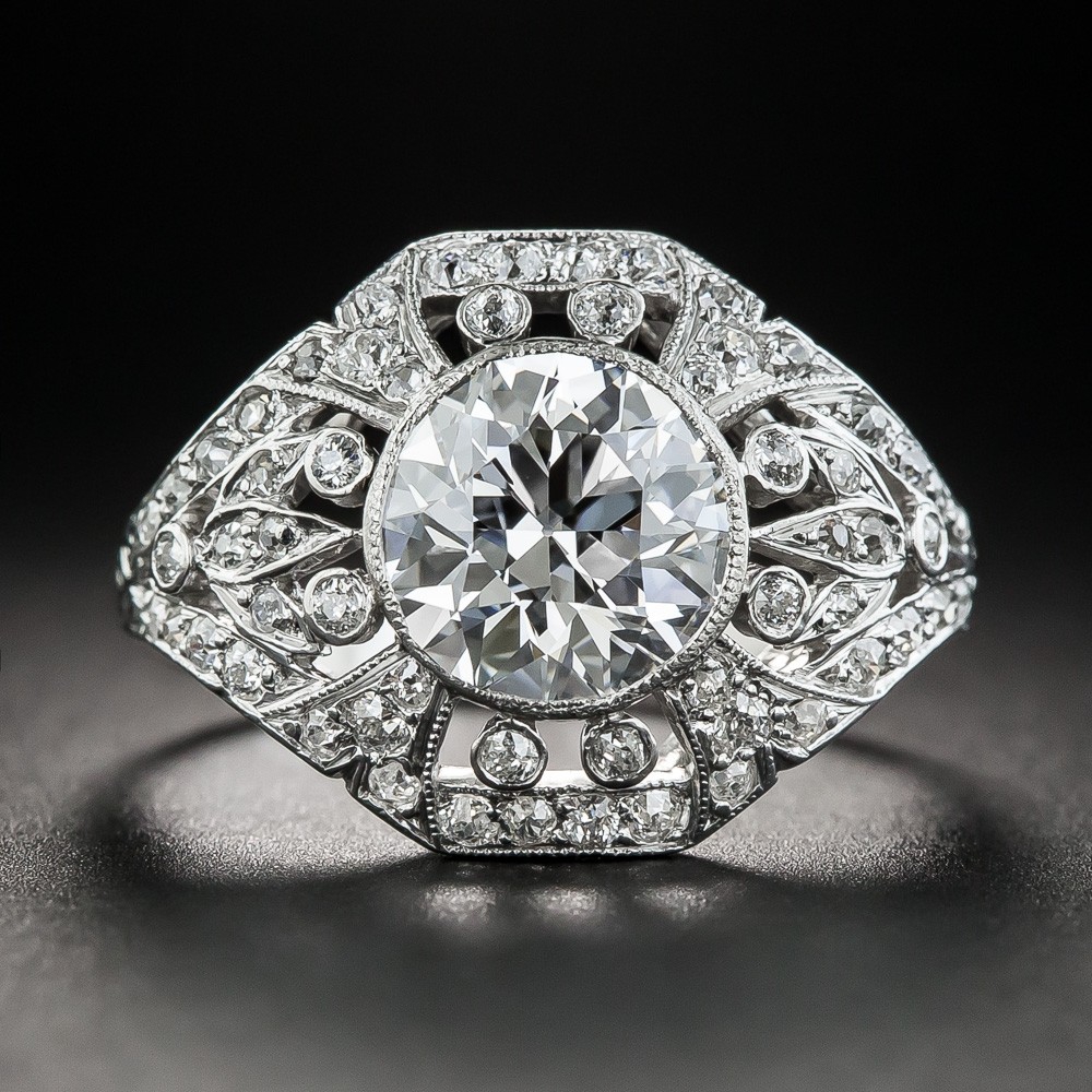 Edwardian Internally Flawless Diamond Engagement Ring