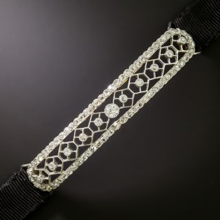 Edwardian Diamond Bracelet with Ribbon Strap - 2