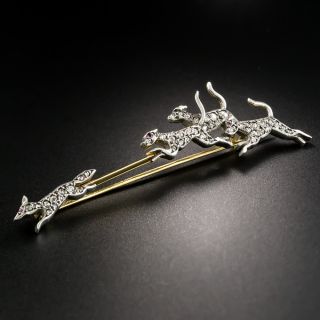 Edwardian Diamond Fox Hunt Pin - 1