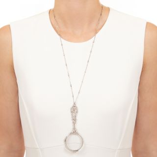 Edwardian Platinum Diamond Lorgnette