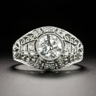 Edwardian-Style .99 Carat Diamond Engagement Ring - GIA  E SI1  - 3