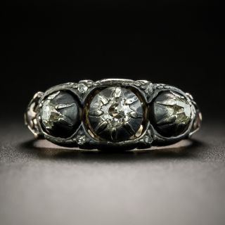 English Georgian Three-Stone Diamond Ring - 1