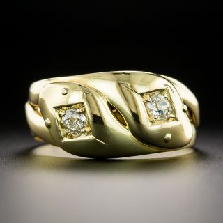 English Victorian Double Diamond-Headed Snake Ring, Circa 1885 - 4