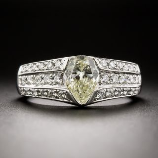Estate 1.03 Carat Pear-Shaped Diamond Ring - GIA M SI1 - 1