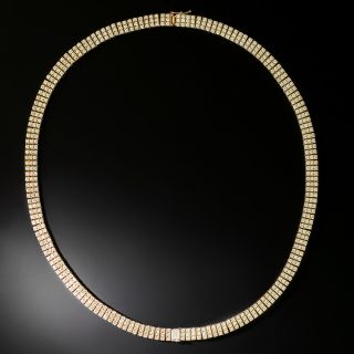 Estate 18K Rose Gold Diamond Necklace, 11.30 Carats - 2