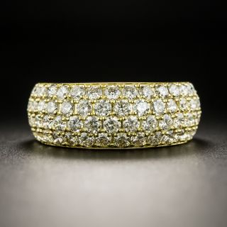 Estate 2.06 Carat Pavé Diamond Band Ring - 3