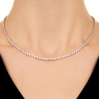 Estate 9.50 Carat Diamond Rivière  Necklace