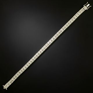 Estate Baguette and Round Diamond Bracelet - 2