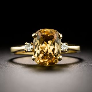 Estate Precious Topaz and Diamond Ring, French - 2