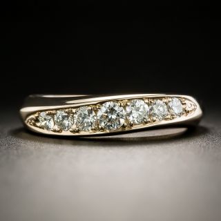 Estate Rose Gold Diamond Wedding Band - 2