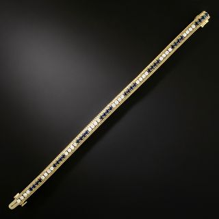 Estate Sapphire and Diamond Line Bracelet - 2