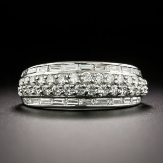 Estate Three-Row Diamond Band Ring - 1