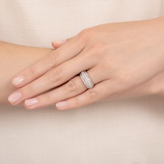 Estate Three-Row Diamond Band Ring