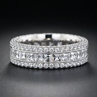 French-Cut Wide Diamond Band - 1