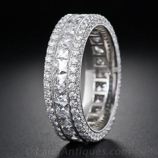 French-Cut Wide Diamond Band