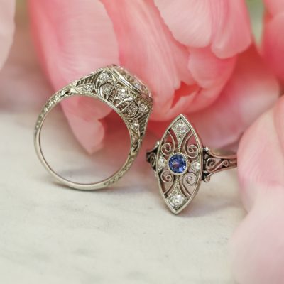 Edwardian Gemstones, Montana Sapphire.