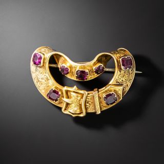 Georgian Garnet Garter Pin - 2