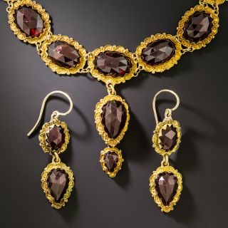 Georgian Garnet Necklace and Earrings, Netherlands - 2