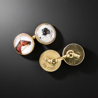 Horse and Hound Essex Crystal Cufflinks