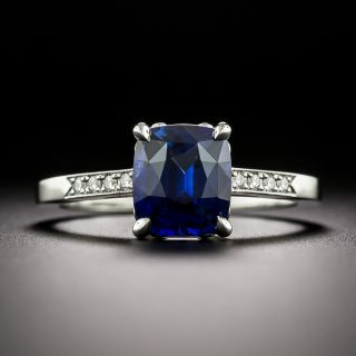 Lang Collection 2.12 Carat Sapphire and Diamond Ring - GIA - 3