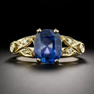 Lang Collection 3.77 Carat No-Heat Sapphire Ring   - 3