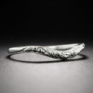 Lang Collection Floral Motif Contoured Wedding Band