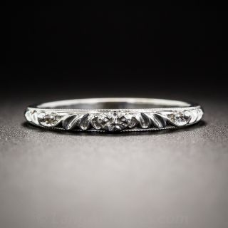 Lang Collection Raised Floral Motif Wedding Band - 2