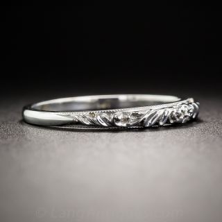 Lang Collection Raised Floral Motif Wedding Band