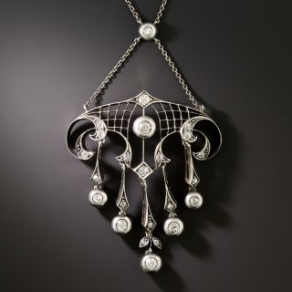 Early Art Nouveau Diamond Pendant, Austro-Hungarian - 2