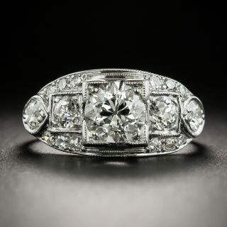 Late Art Deco 1.11 Diamond Engagement Ring - GIA I VS1 - 4