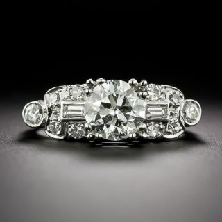 Late Art Deco 1.16 Carat Diamond Engagement Ring - GIA F SI2 - 3