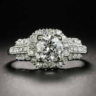 Late-Art Deco 1.17 Carat Diamond Engagement Ring - GIA G VVS1 - 1