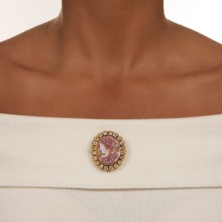 Late Georgian/Early Victorian Hardstone Cameo Brooch