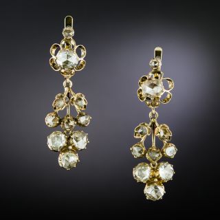 Late-Georgian Rose-Cut Diamond Earrings - 3