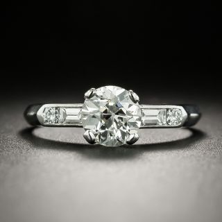 Mid-Century 1.01 Carat Diamond Ring by Hartzberg - GIA J VS2 - 1