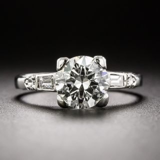 Mid-Century 1.17 Carat Diamond Engagement Ring - GIA H VS1 - 1