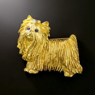 Mid-Century 18K Yorkshire Terrier Brooch by Spritzer and Fuhrmann, USA - 2