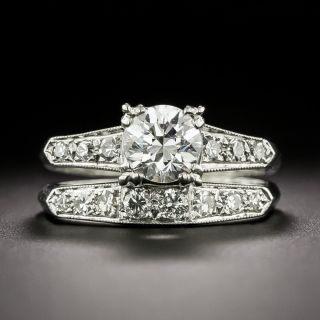 Mid-Century .80 Carat Diamond Engagement Set - 1