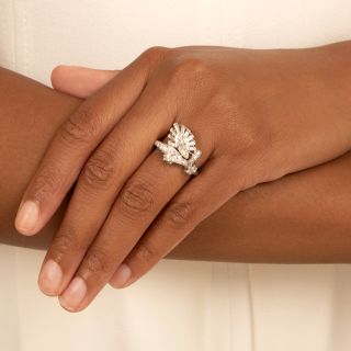 Mid-Century .80 Carat Marquise Diamond Ring